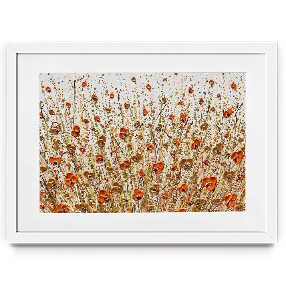 Golden Flowers Framed Art Print Golden Flowers Framed Art Print wall art product Olga Tkachyk