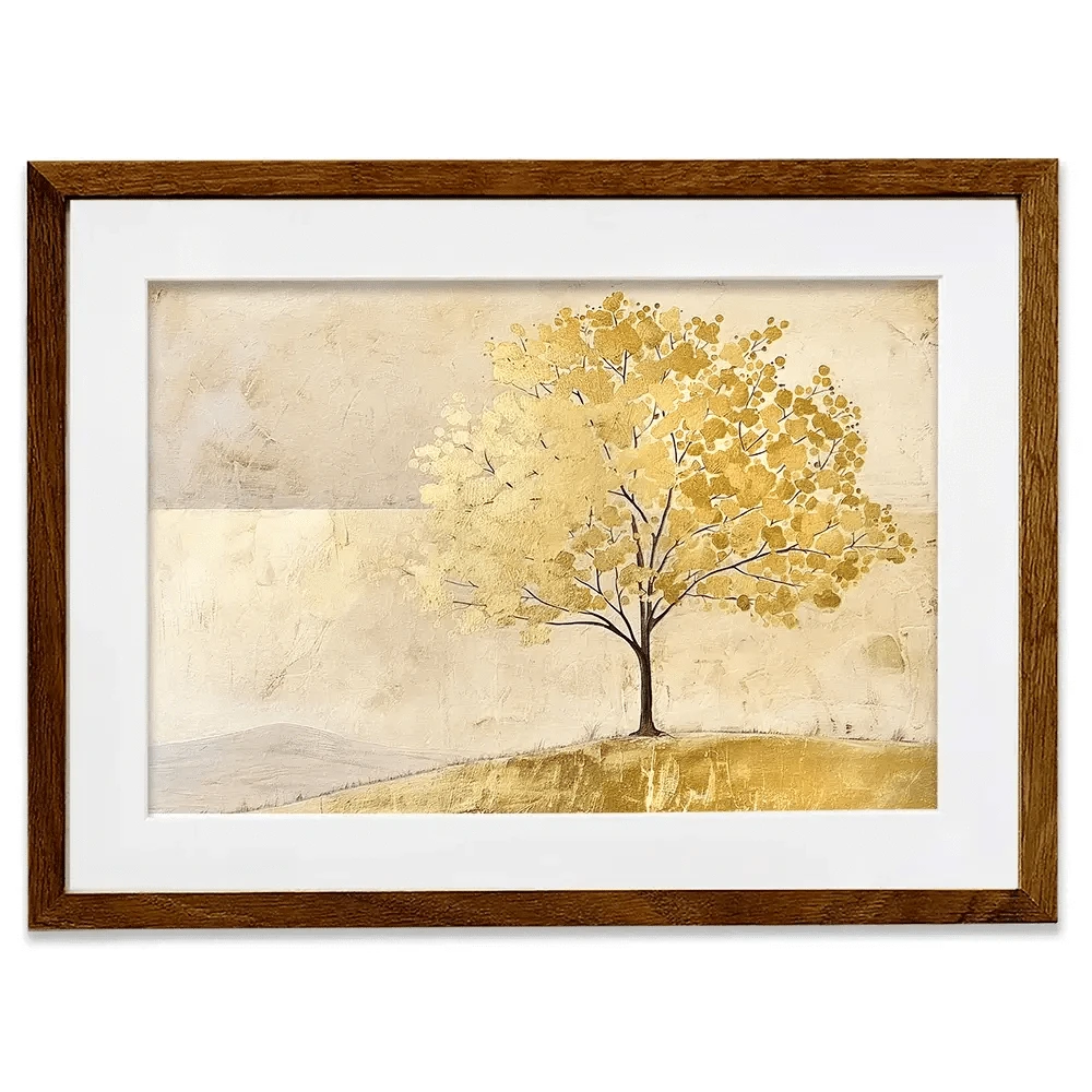 Golden Landscape Framed Art Print Golden Landscape Framed Art Print wall art product RileyB - Independent