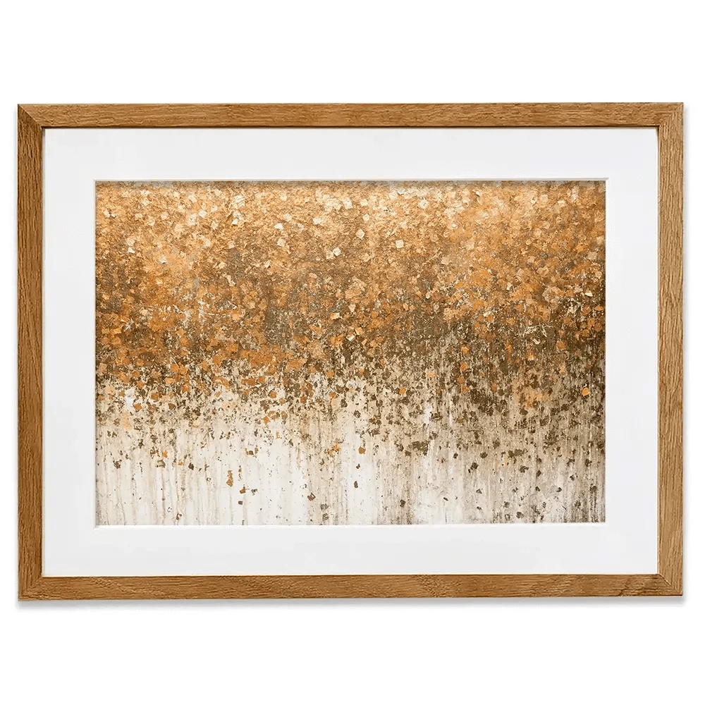 Golden Leaf Wall Framed Art Print Golden Leaf Wall Framed Art Print wall art product WIN12_ET / Shutterstock