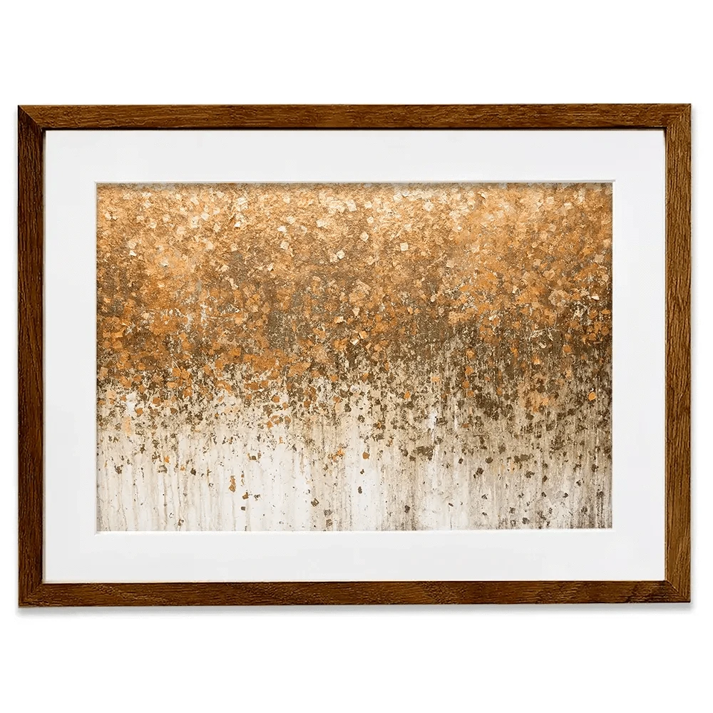 Golden Leaf Wall Framed Art Print Golden Leaf Wall Framed Art Print wall art product WIN12_ET / Shutterstock