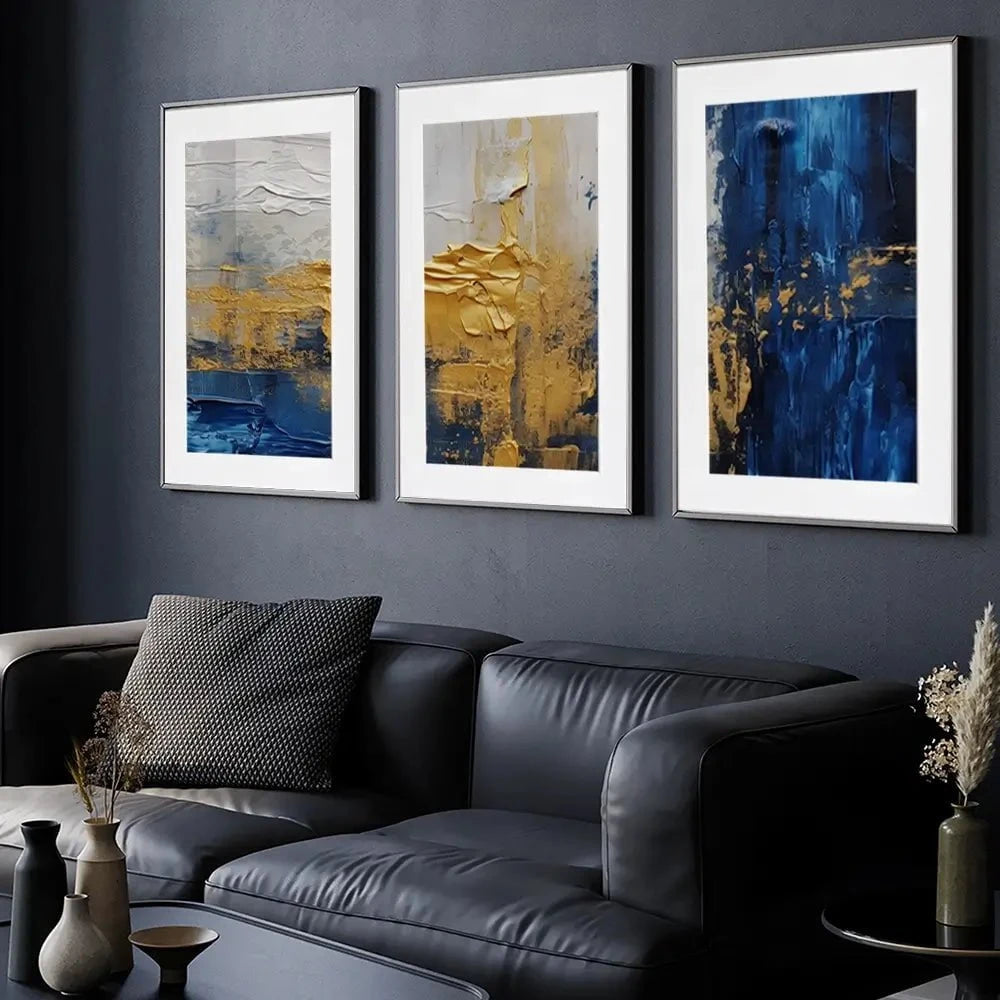 Golden Navy Framed Art Print Trio Golden Navy Framed Art Print Trio wall art product Damondd / Shutterstock