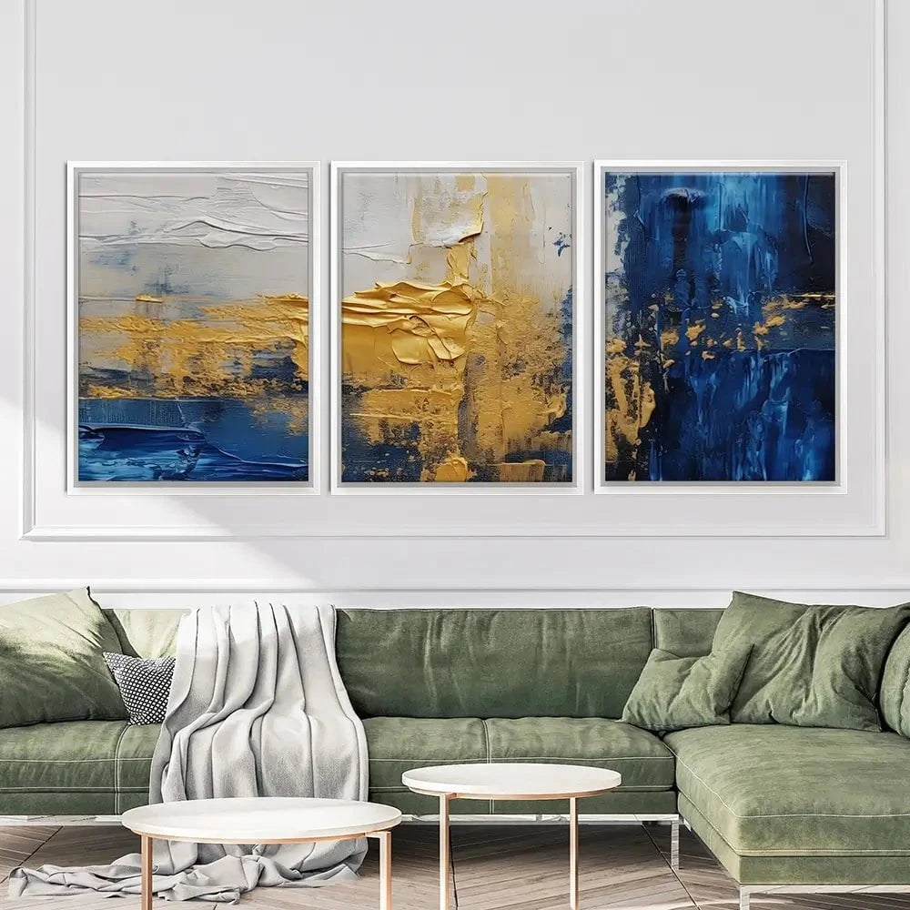 Golden Navy Trio Canvas Print Golden Navy Trio Canvas Print wall art product Damondd / Shutterstock