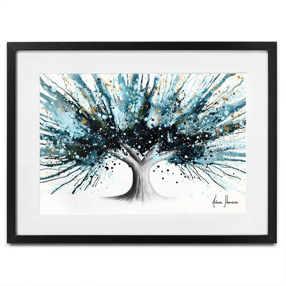 Golden Night Tree Framed Art Print Golden Night Tree Framed Art Print wall art product Ashvin Harrison