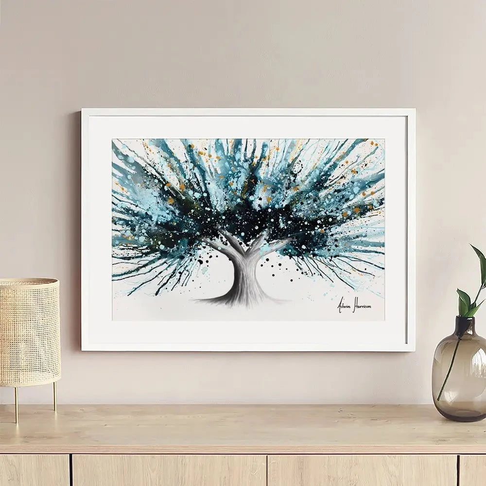 Golden Night Tree Framed Art Print Golden Night Tree Framed Art Print wall art product Ashvin Harrison