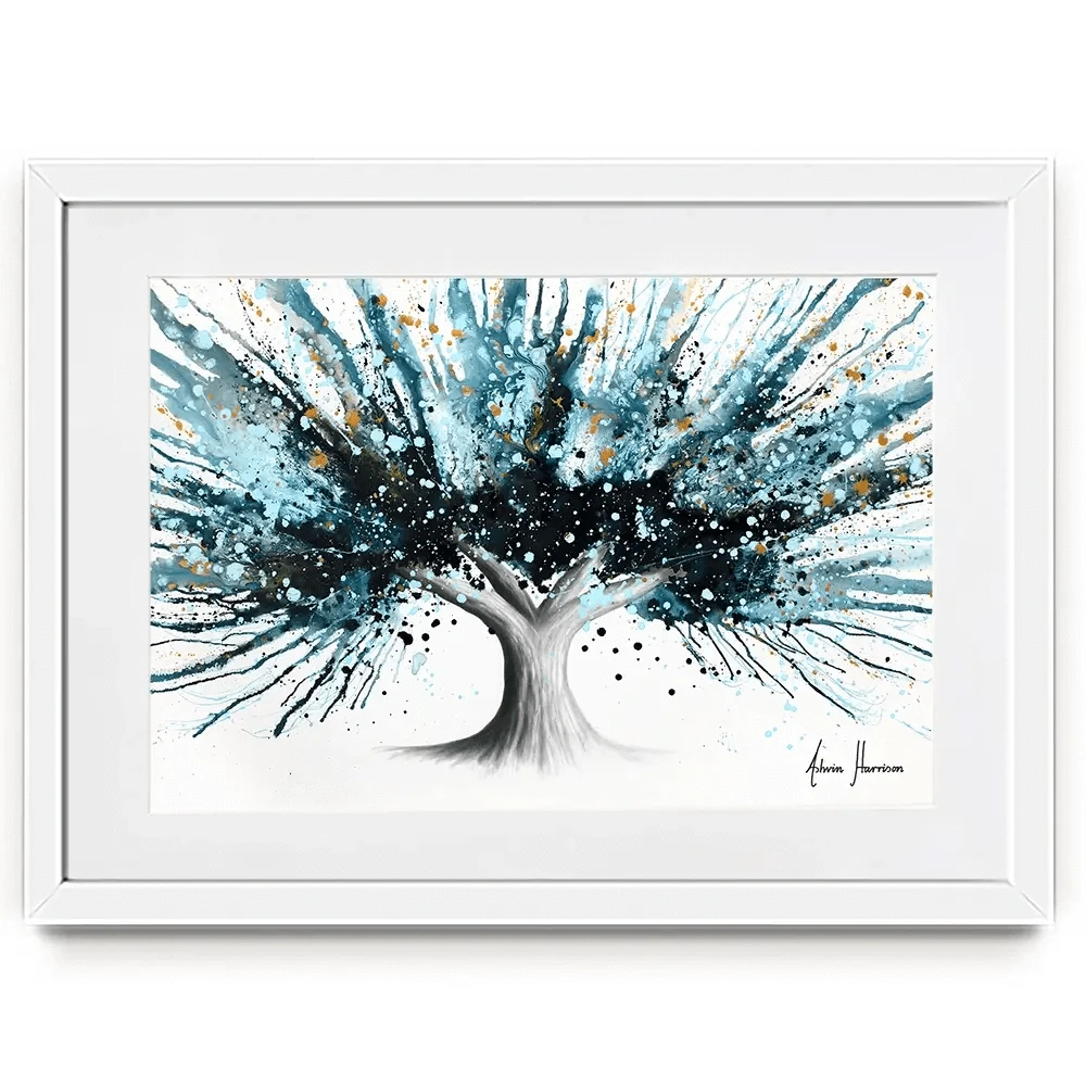 Golden Night Tree Framed Art Print Golden Night Tree Framed Art Print wall art product Ashvin Harrison