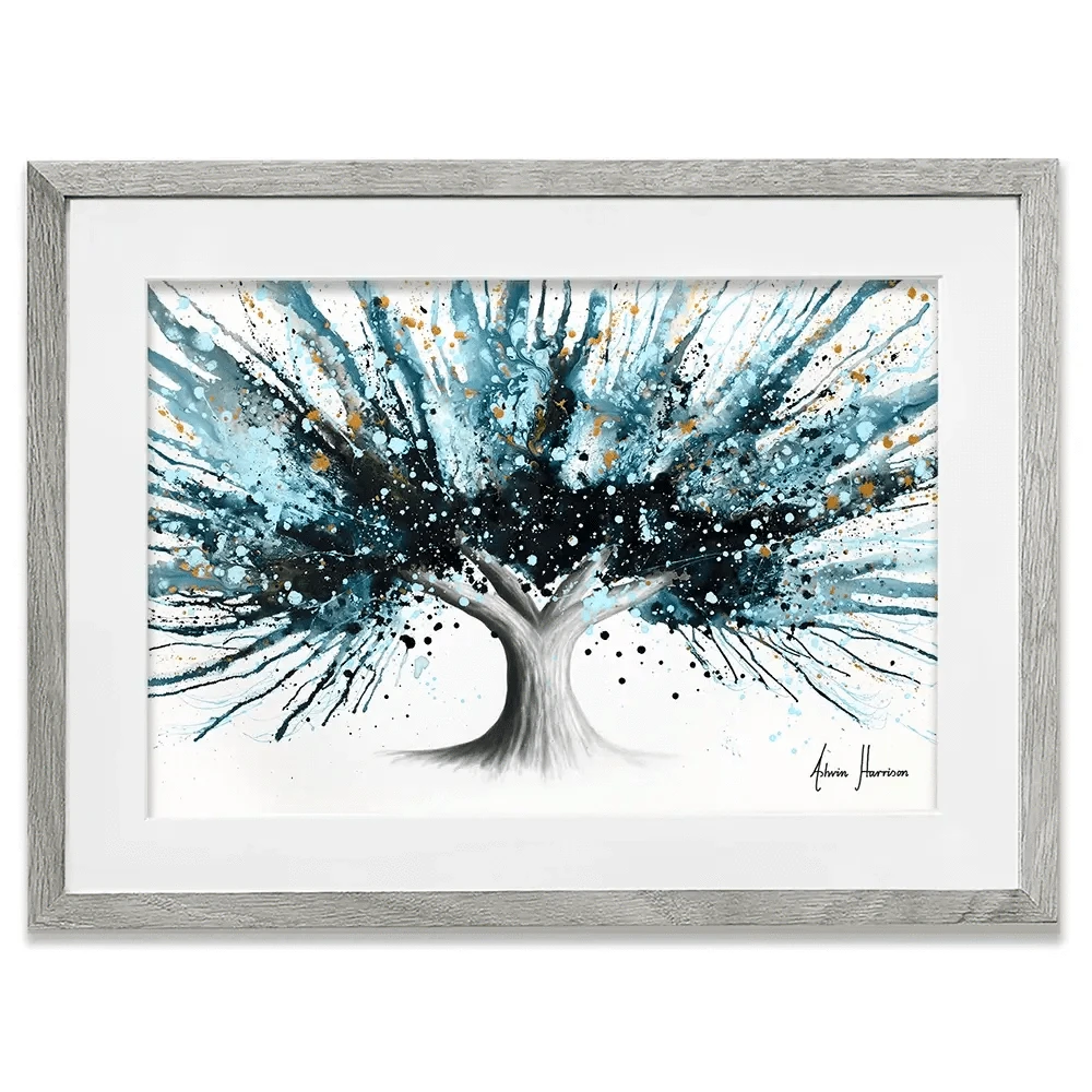 Golden Night Tree Framed Art Print Golden Night Tree Framed Art Print wall art product Ashvin Harrison