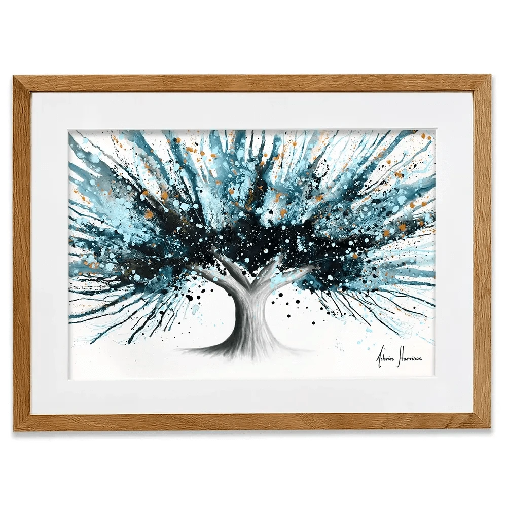 Golden Night Tree Framed Art Print Golden Night Tree Framed Art Print wall art product Ashvin Harrison