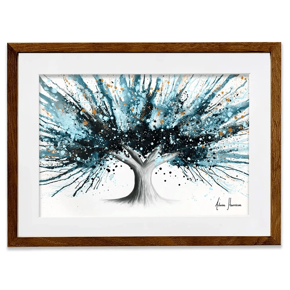 Golden Night Tree Framed Art Print Golden Night Tree Framed Art Print wall art product Ashvin Harrison