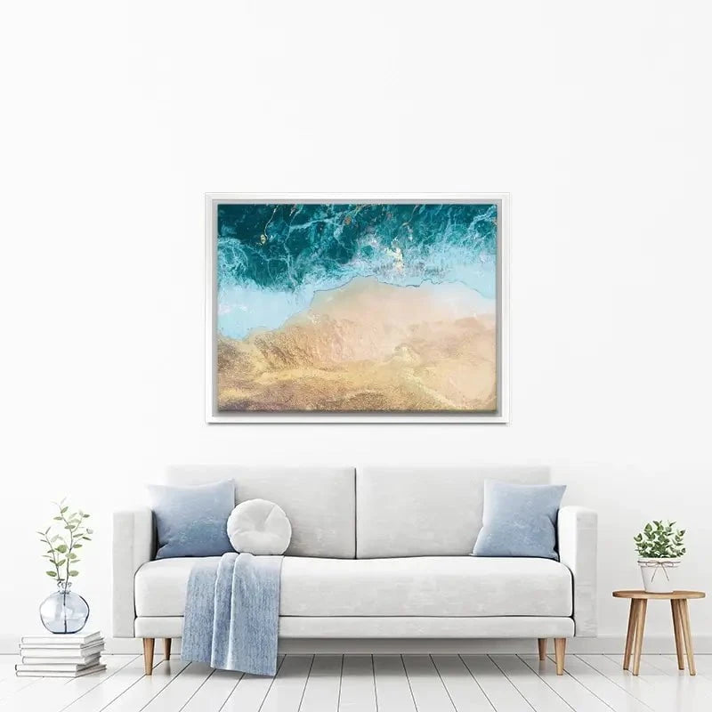 Golden Ocean Beach Canvas Print Golden Ocean Beach Canvas Print wall art product Sarah Manovski