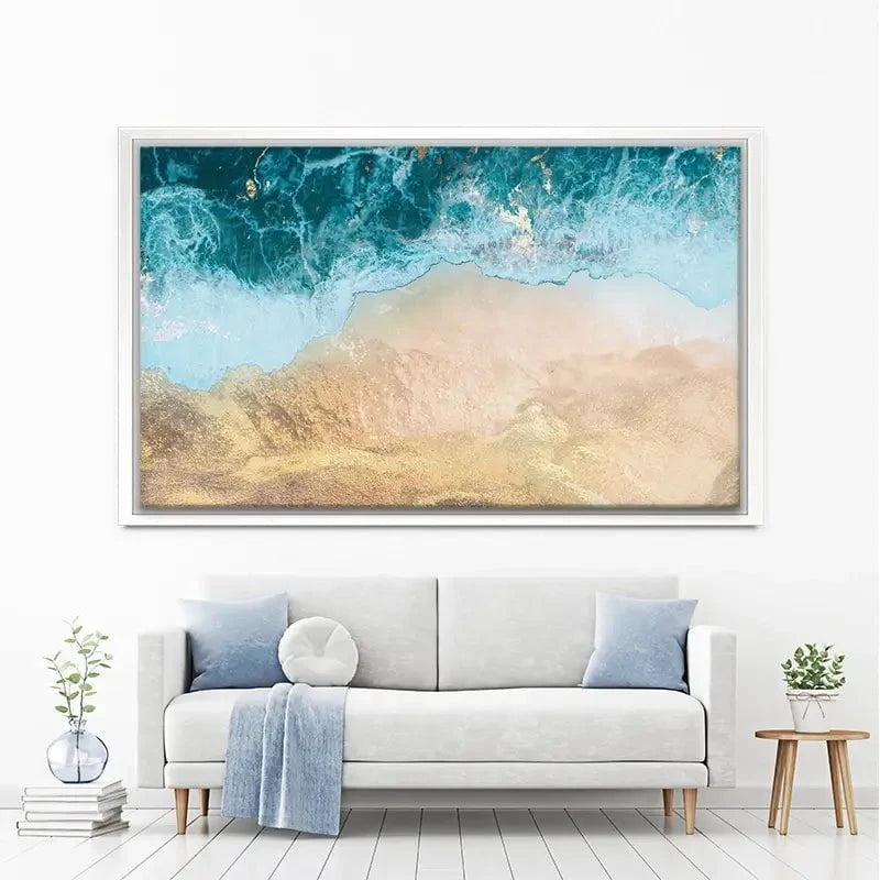 Golden Ocean Beach Canvas Print Golden Ocean Beach Canvas Print wall art product Sarah Manovski
