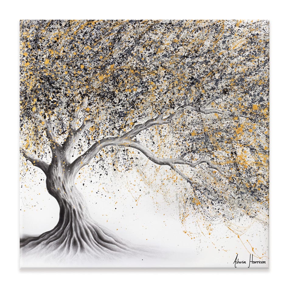 Golden Onyx Tree Square Canvas Print wall art product Ashvin Harrison