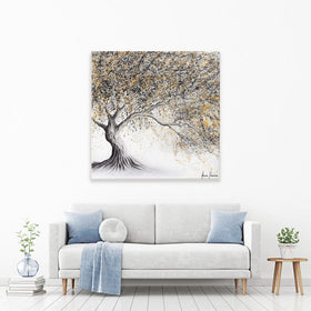 Golden Onyx Tree Square Canvas Print wall art product Ashvin Harrison