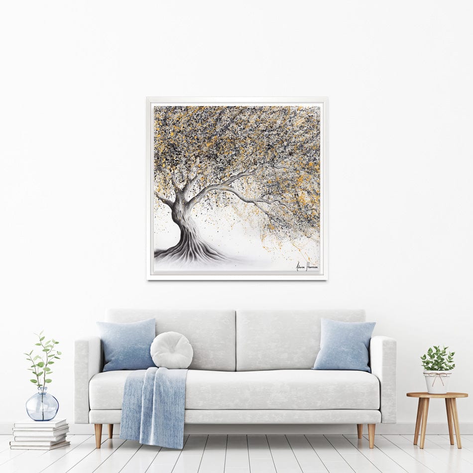 Golden Onyx Tree Square Canvas Print wall art product Ashvin Harrison