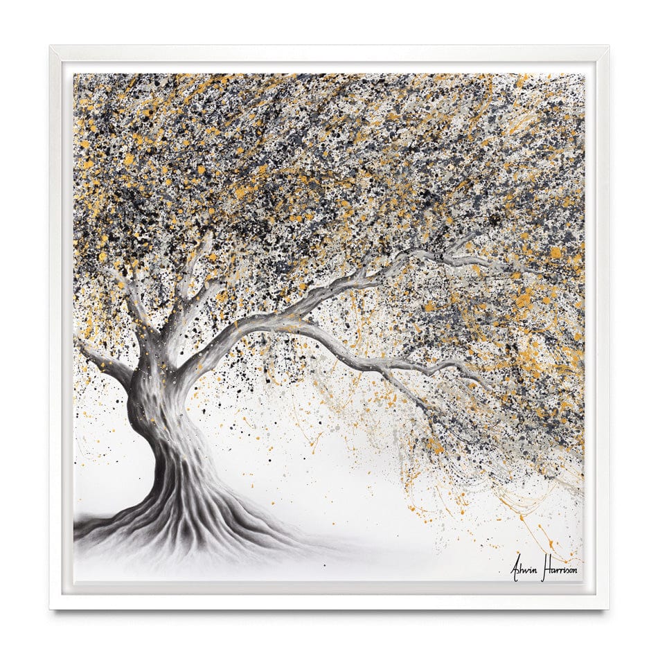 Golden Onyx Tree Square Canvas Print wall art product Ashvin Harrison