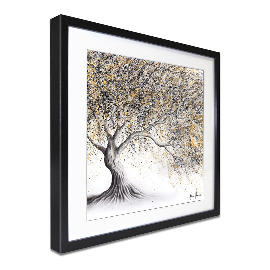 Golden Onyx Tree Square Framed Art Print wall art product Ashvin Harrison