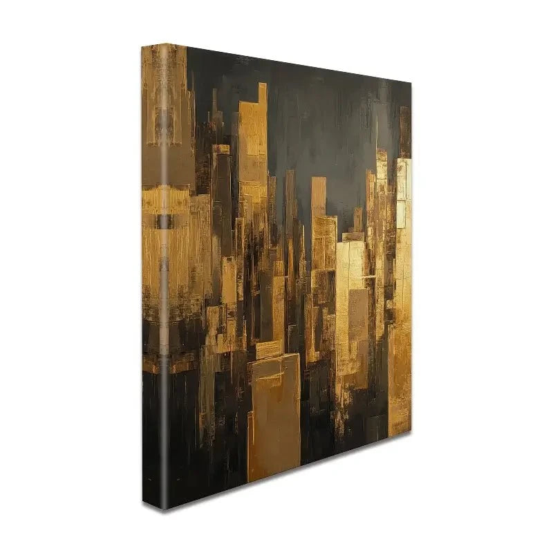 Golden Skyscrapers Canvas Print Golden Skyscrapers Canvas Print wall art product Tanya Ocean
