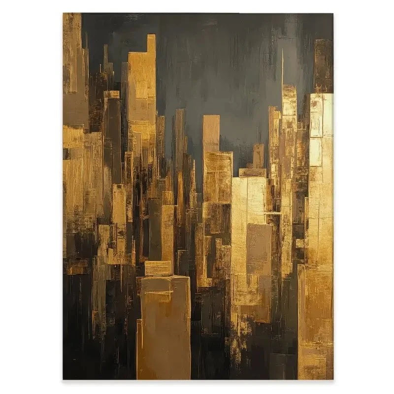 Golden Skyscrapers Canvas Print Golden Skyscrapers Canvas Print wall art product Tanya Ocean