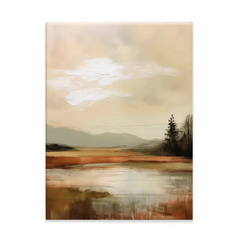 Golden Stillness Canvas Print Golden Stillness Canvas Print wall art product Treechild