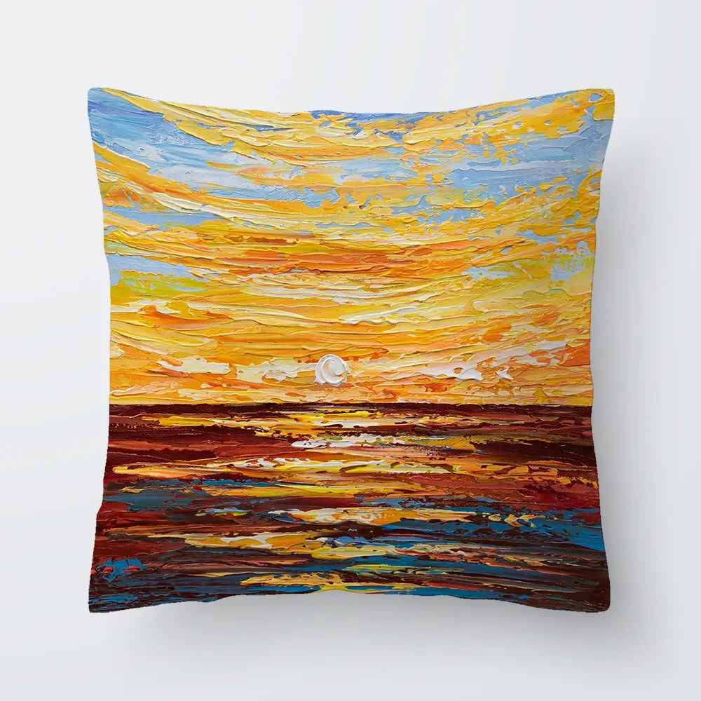 Golden Sunset Cushion Golden Sunset Cushion wall art product Olga Tkachyk