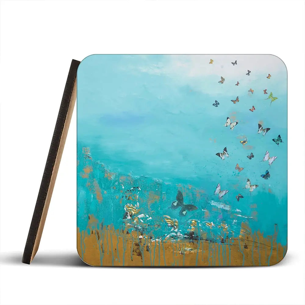 Golden Threads Coaster Set Golden Threads Coaster Set wall art product Laure Bury