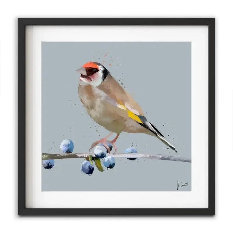 Goldfinch And Berries Framed Art Print Goldfinch And Berries Framed Art Print wall art product Aimee Linzi