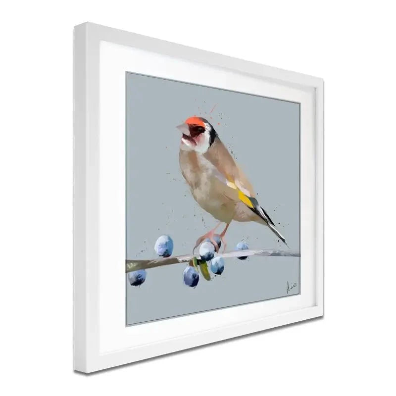 Goldfinch And Berries Framed Art Print Goldfinch And Berries Framed Art Print wall art product Aimee Linzi
