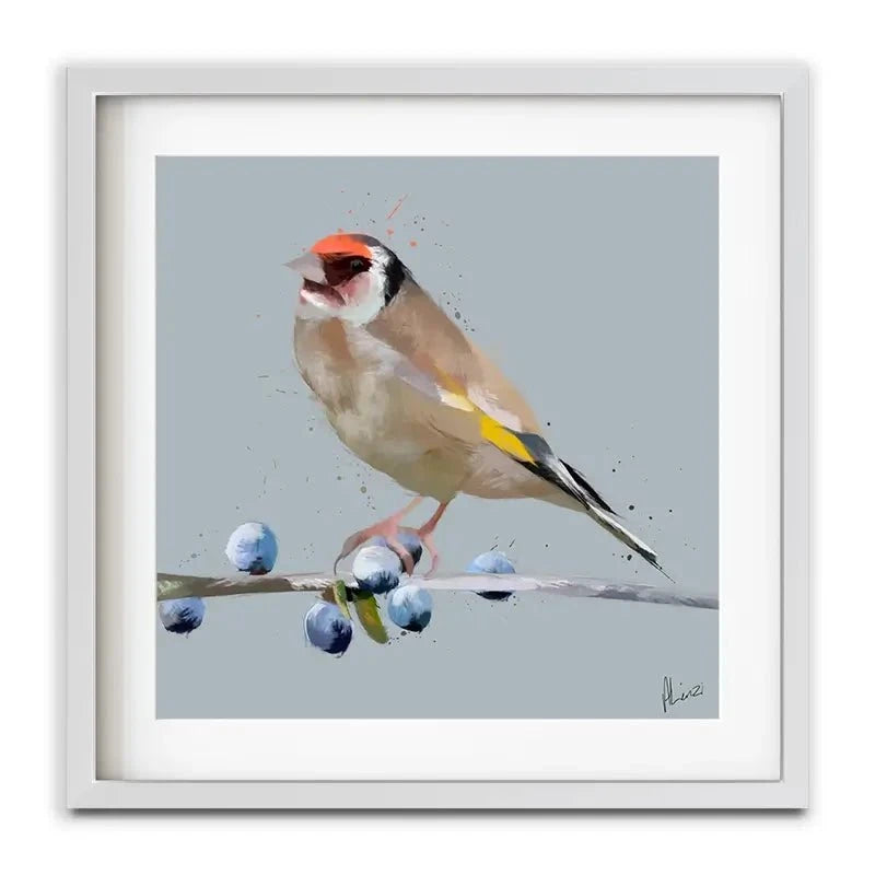 Goldfinch And Berries Framed Art Print Goldfinch And Berries Framed Art Print wall art product Aimee Linzi
