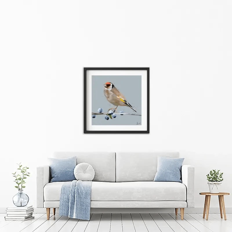 Goldfinch And Berries Framed Art Print Goldfinch And Berries Framed Art Print wall art product Aimee Linzi