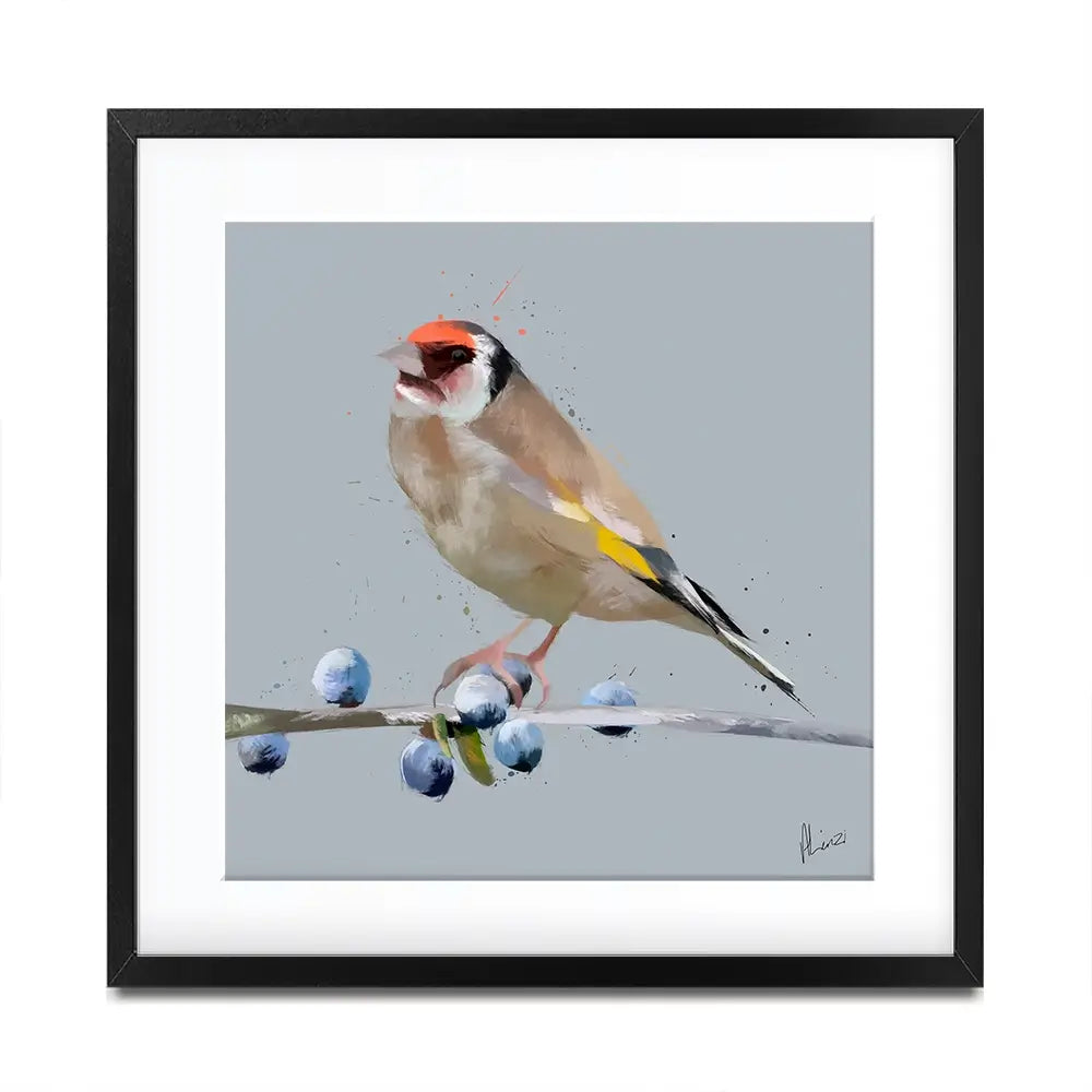 Goldfinch And Berries Framed Art Print Goldfinch And Berries Framed Art Print wall art product Aimee Linzi