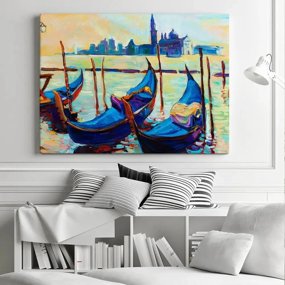 Gondolas Canvas Print Gondolas Canvas Print wall art product Boyan Dimitrov / Shutterstock