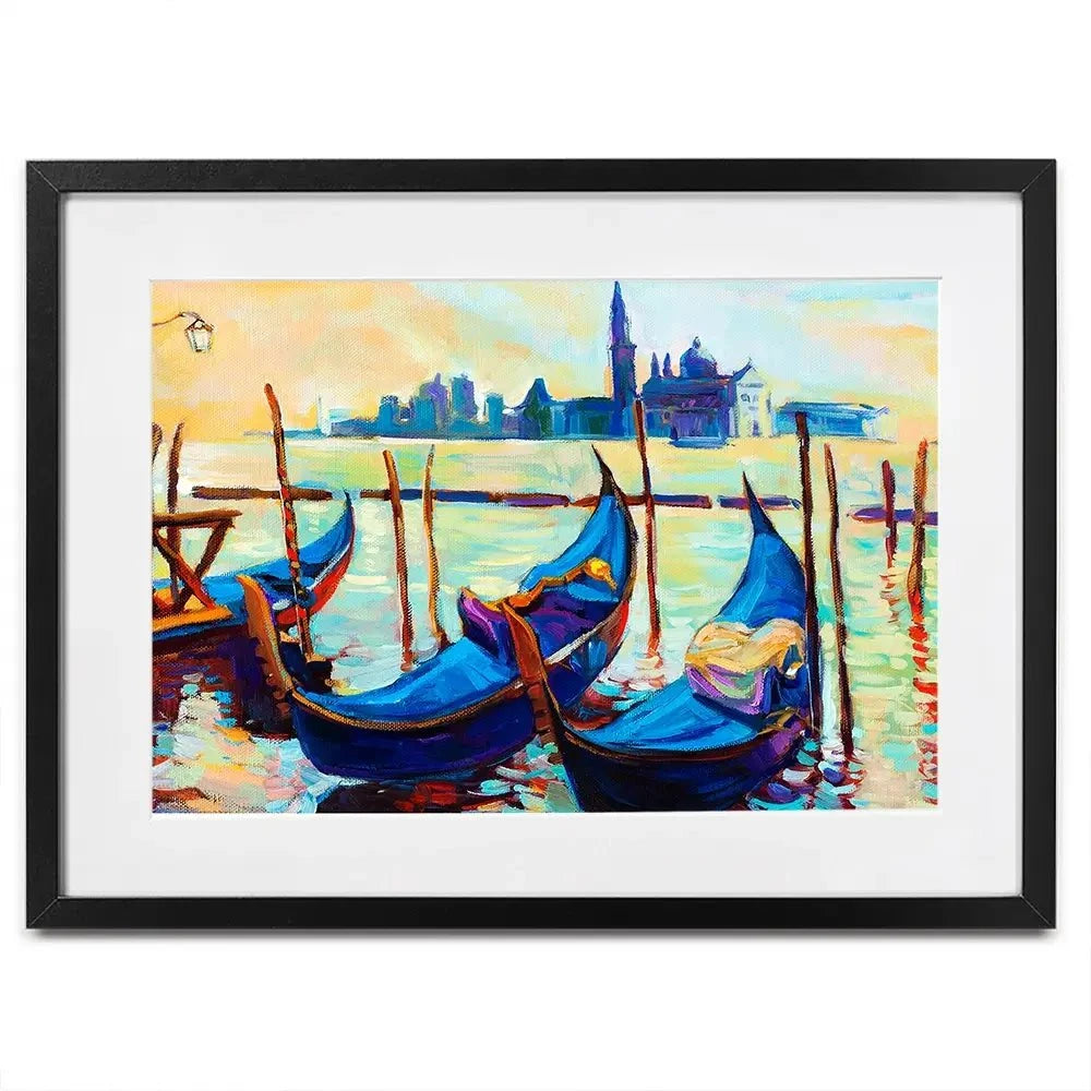 Gondolas Framed Art Print Gondolas Framed Art Print wall art product Boyan Dimitrov / Shutterstock