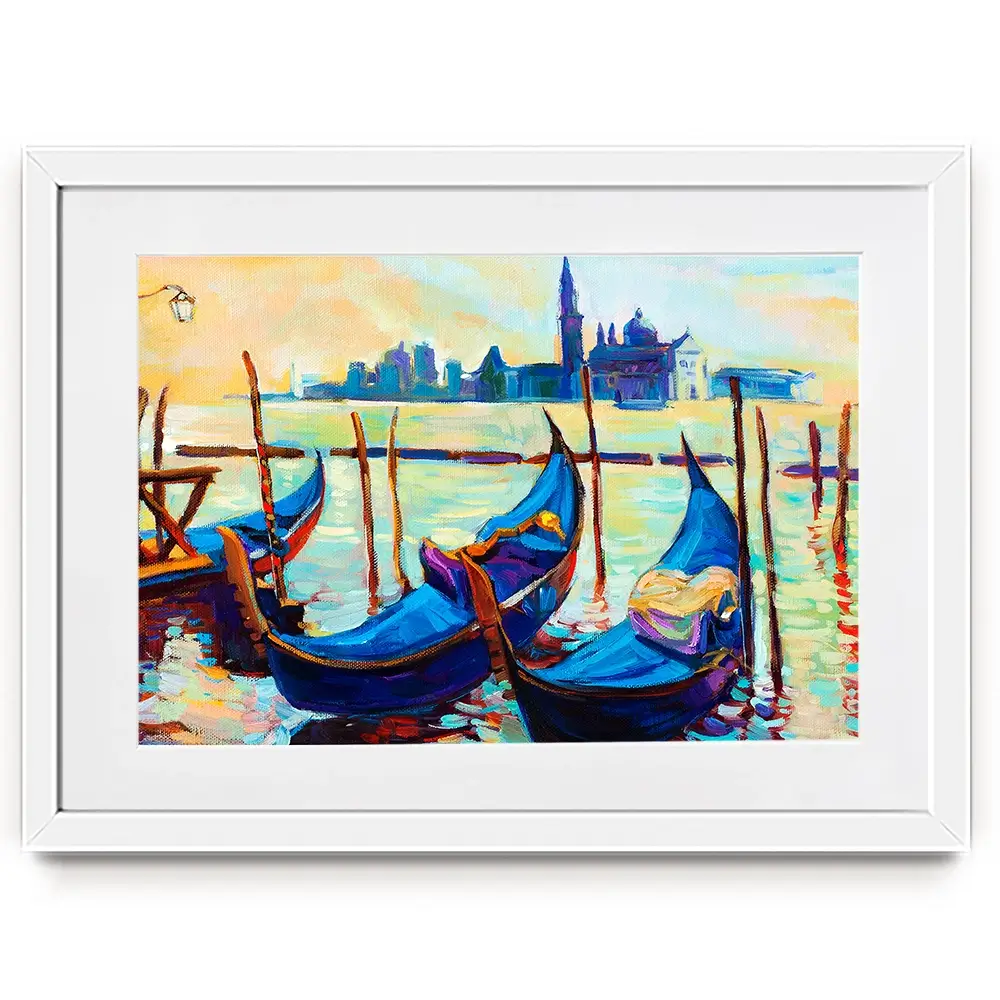 Gondolas Framed Art Print Gondolas Framed Art Print wall art product Boyan Dimitrov / Shutterstock