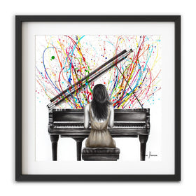 Grand Piano Solo Square Framed Art Print wall art product Ashvin Harrison