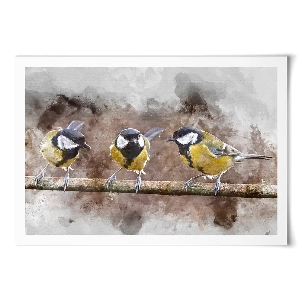 Great Tits Art Print Great Tits Art Print wall art product Matt Gibson / Shutterstock