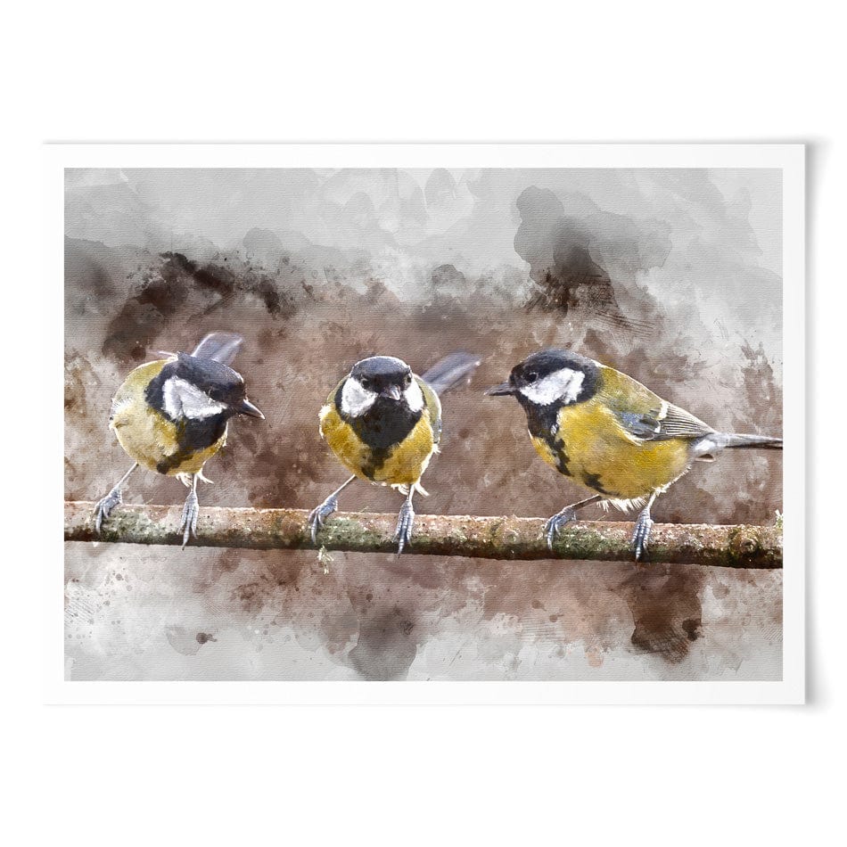 Great Tits Art Print wall art product / Shutterstock