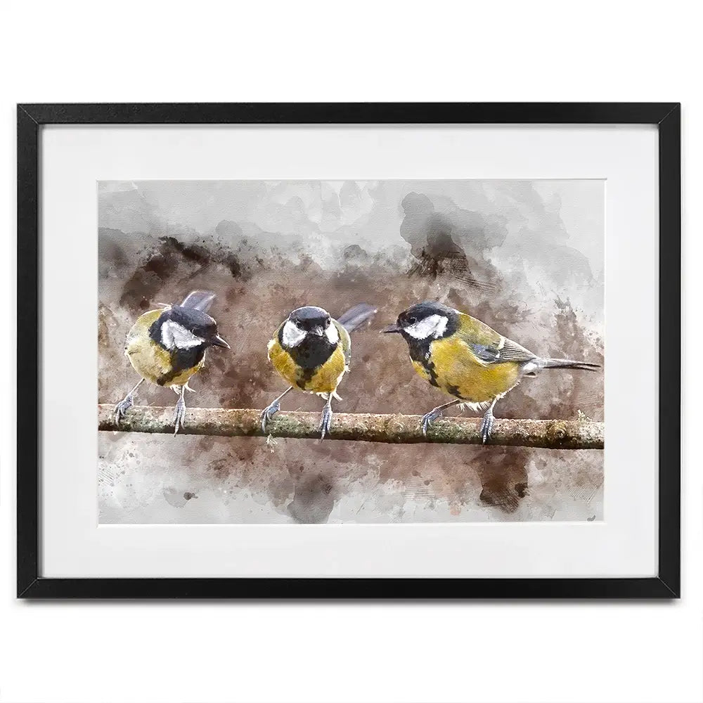 Great Tits Framed Art Print Great Tits Framed Art Print wall art product Matt Gibson / Shutterstock