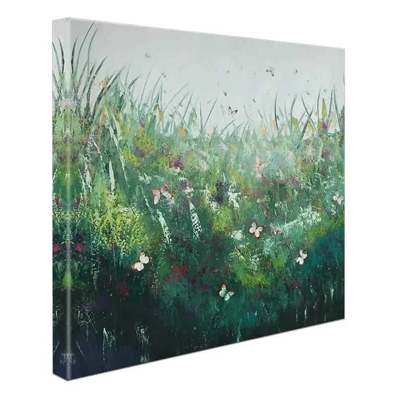 Green Butterflies Canvas Print Green Butterflies Canvas Print wall art product Laure Bury