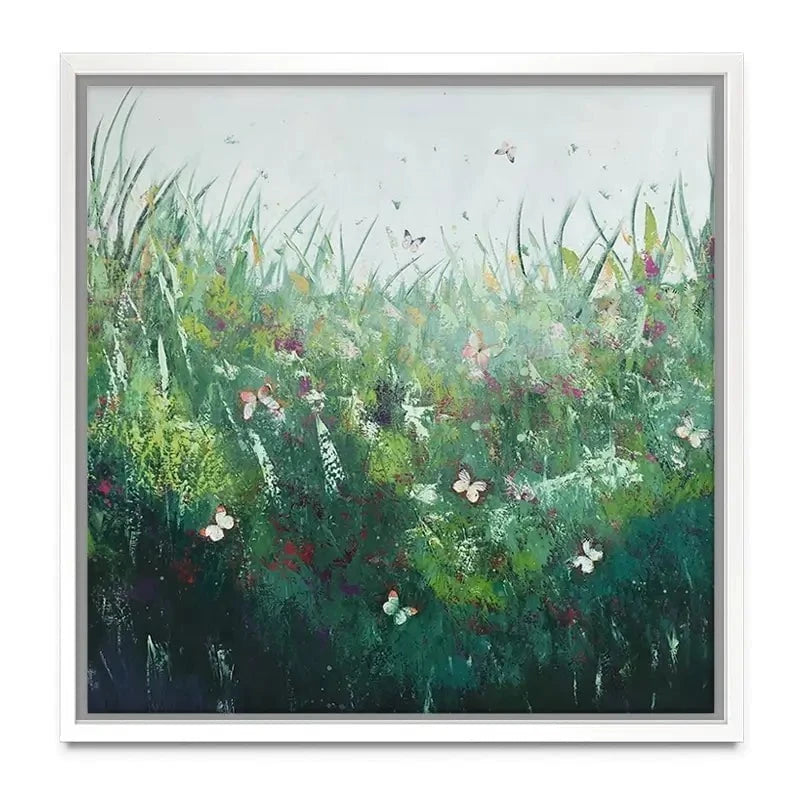 Green Butterflies Canvas Print Green Butterflies Canvas Print wall art product Laure Bury