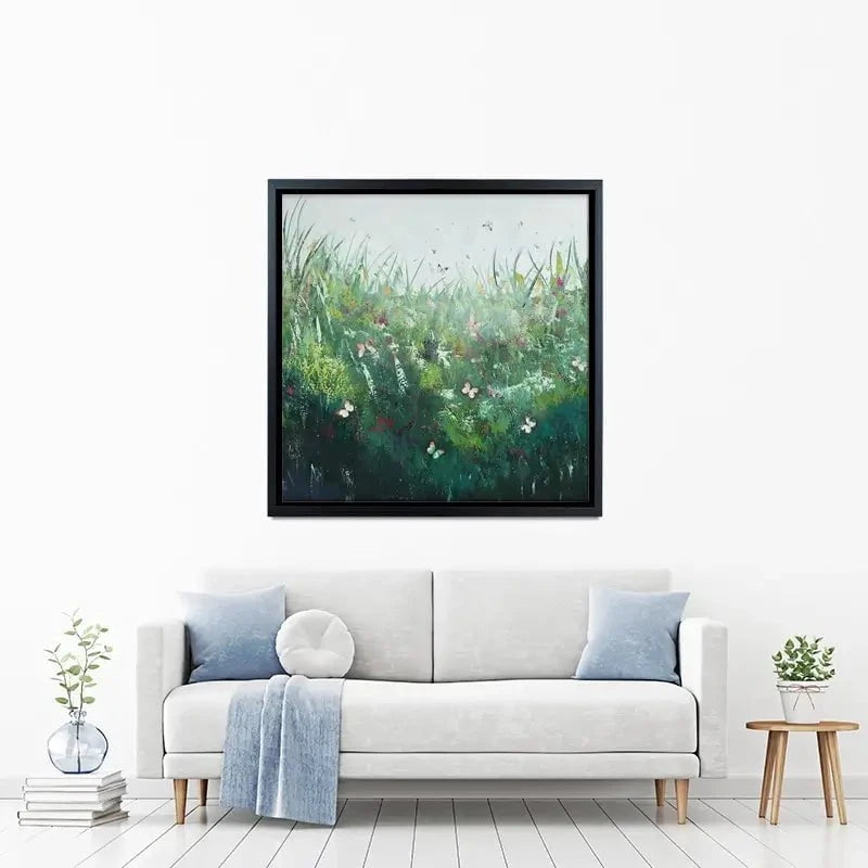 Green Butterflies Canvas Print Green Butterflies Canvas Print wall art product Laure Bury