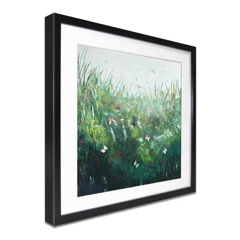 Green Butterflies Framed Art Print Green Butterflies Framed Art Print wall art product Laure Bury
