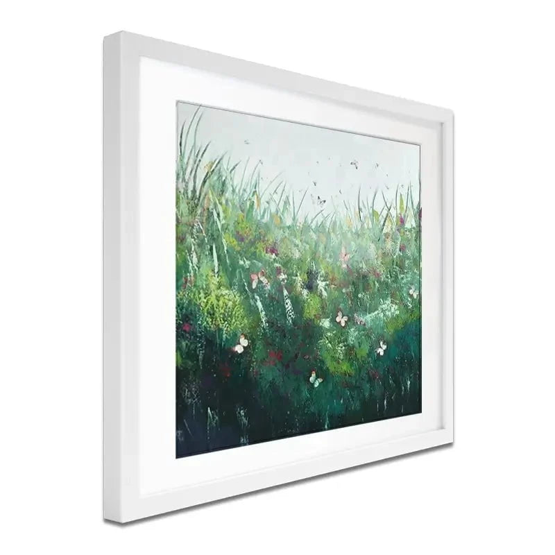 Green Butterflies Framed Art Print Green Butterflies Framed Art Print wall art product Laure Bury
