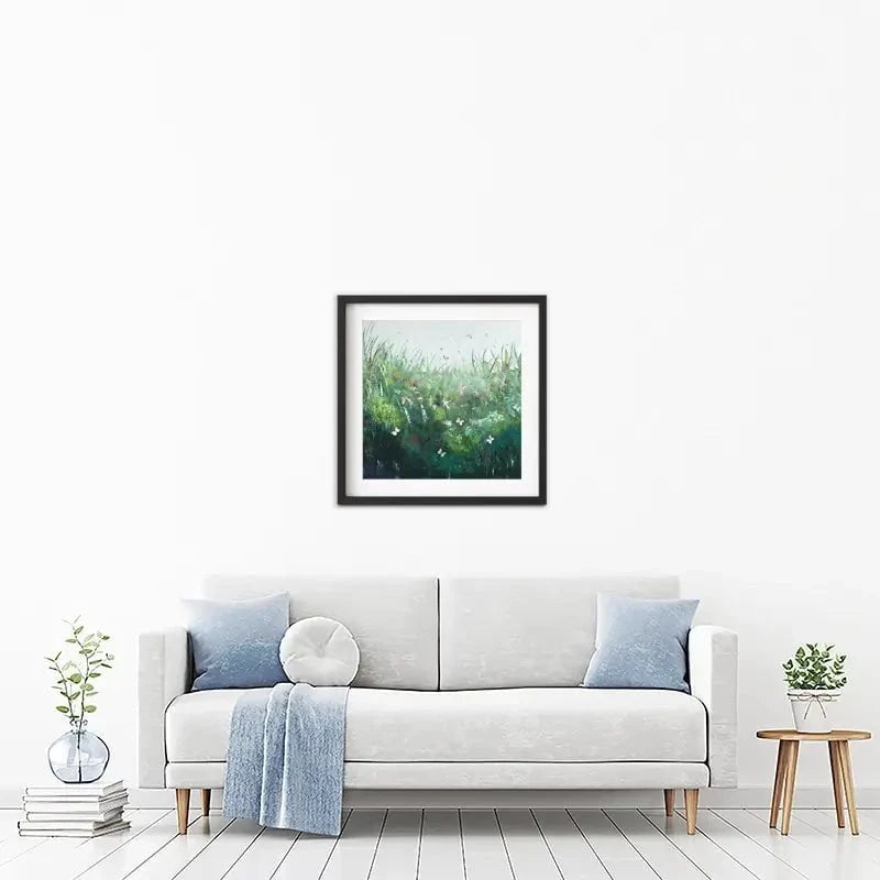 Green Butterflies Framed Art Print Green Butterflies Framed Art Print wall art product Laure Bury