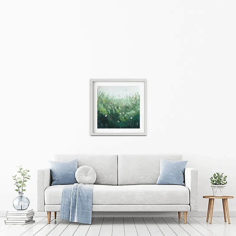 Green Butterflies Framed Art Print Green Butterflies Framed Art Print wall art product Laure Bury