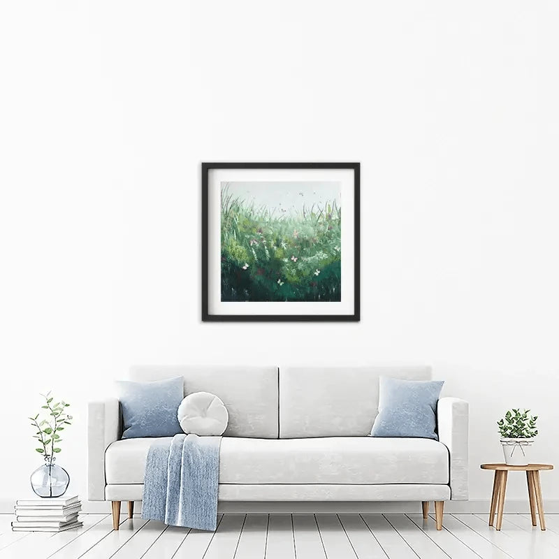 Green Butterflies Framed Art Print Green Butterflies Framed Art Print wall art product Laure Bury