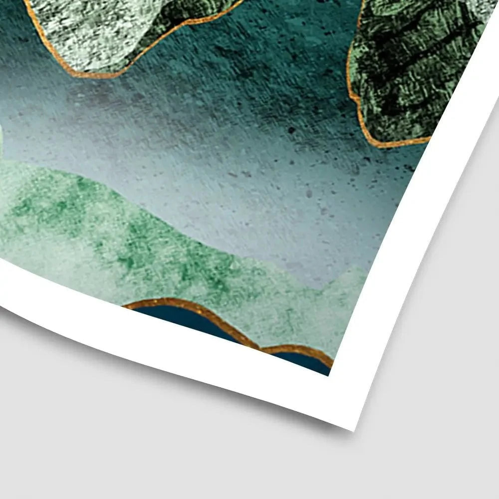 Green Golden Mountains By Sunset Art Print Green Golden Mountains By Sunset Art Print wall art product Cesar_Torres / Shutterstock