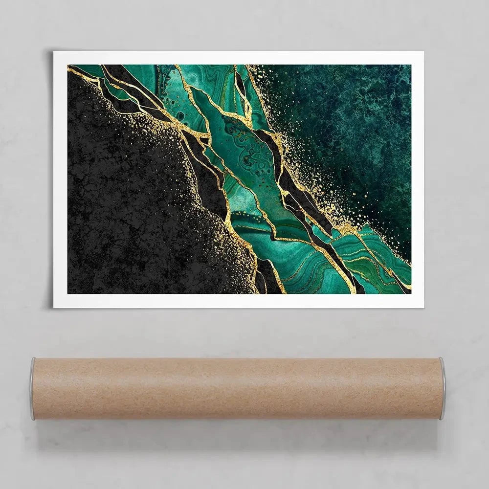 Green Malachite Marble Art Print Green Malachite Marble Art Print wall art product wacomka / Shutterstock