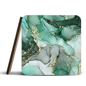 Green Marble Tones Coaster Set Green Marble Tones Coaster Set wall art product djero.adlibeshe yahoo.com / Shutterstock