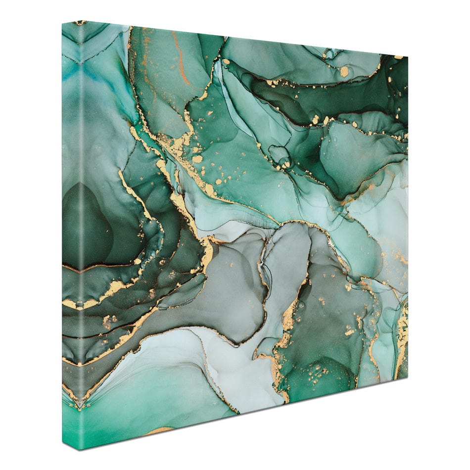 Green Marble Tones Square Canvas Print wall art product djero.adlibeshe yahoo.com / Shutterstock