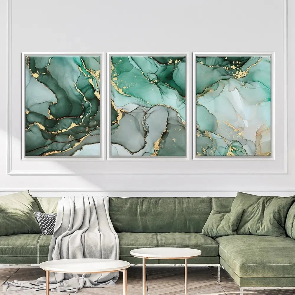 Green Marble Tones Trio Canvas Print Green Marble Tones Trio Canvas Print wall art product djero.adlibeshe yahoo.com / Shutterstock
