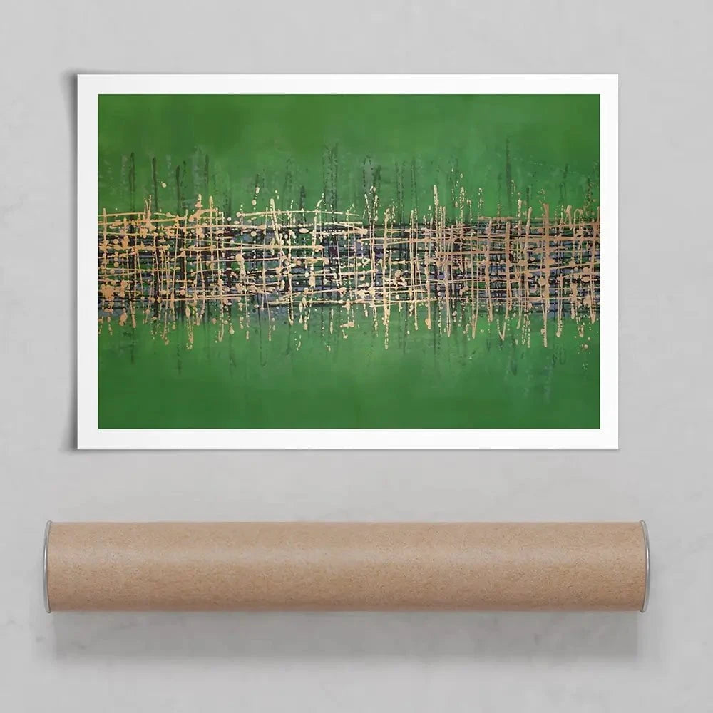 Green Meets Gold Art Print Green Meets Gold Art Print wall art product Maria Moretti